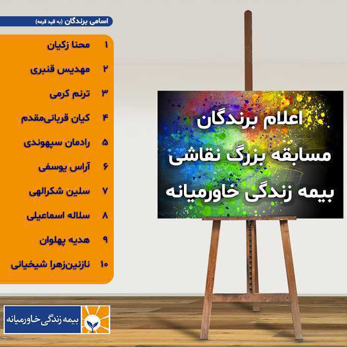 اعلام برندگان مسابقه بزرگ نقاشی بیمه زندگی خاورمیانه